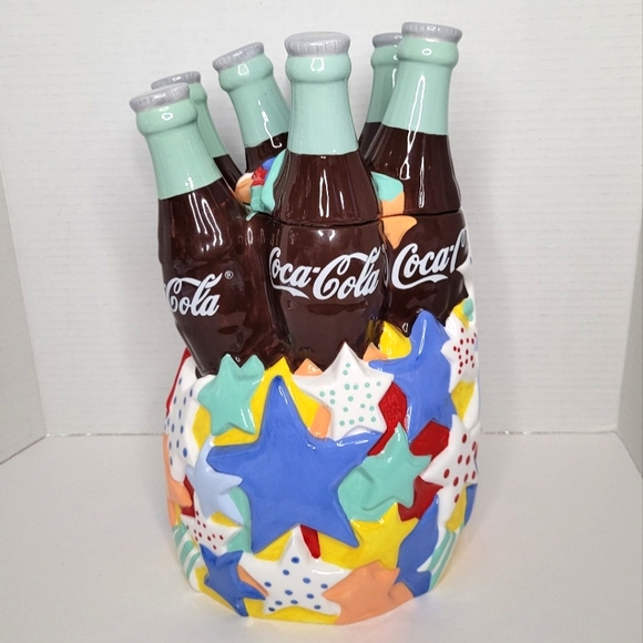Coca Cola Party Coke Cookie Jar by Gibson Vintage 2000 Rare READ